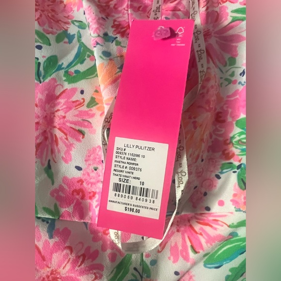 New Lilly Pulitzer Maetha Romper Thats what I herd - Picture 4 of 5